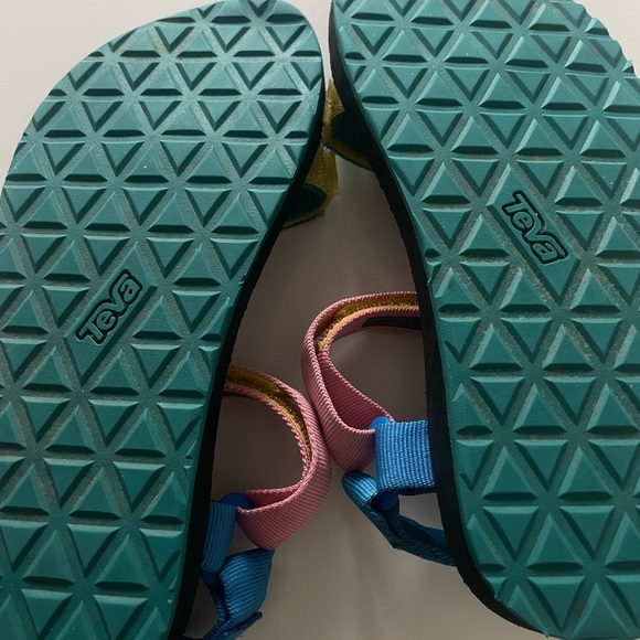 Teva Original Universal Kids Unisex Sandals US 3 Multicolor Straps - Picture 4 of 6
